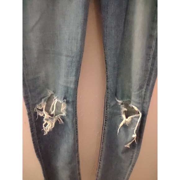 Rag & Bone Women's Barons W HLS Size 27 Blue Distressed Skinny Jeans - Picture 4 of 12
